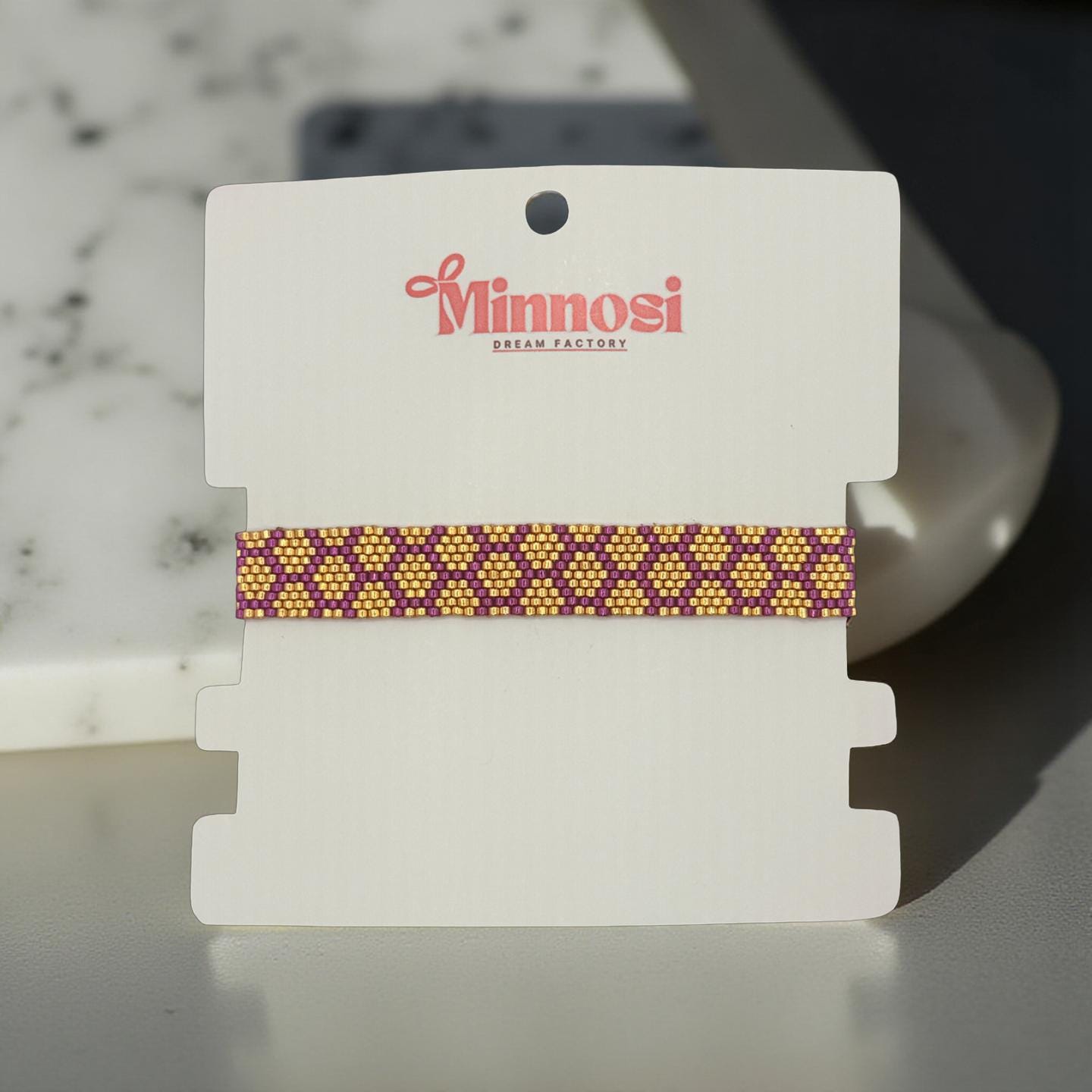 Handmade Pearl Bracelet Gold Violet – Boho Elegant Bracelet – Spiritual Jewelry – Gift for Women