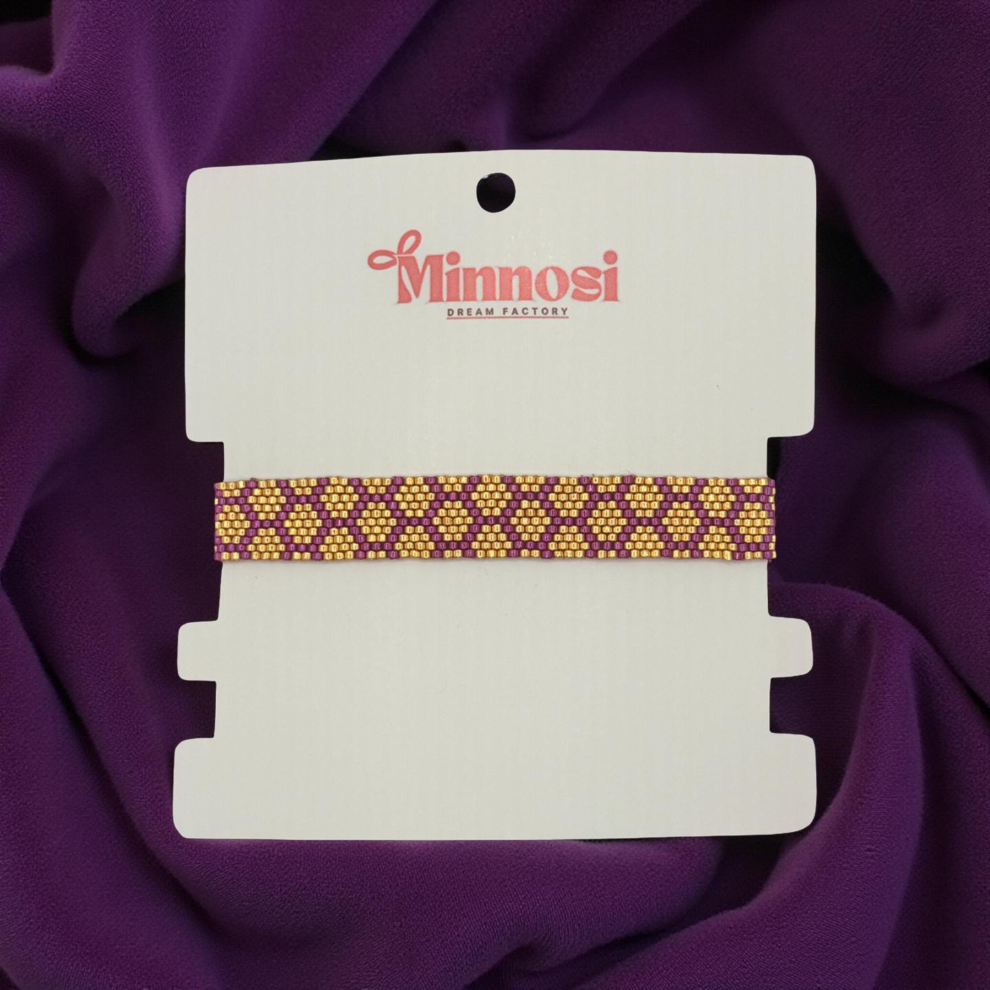 Handmade Pearl Bracelet Gold Violet – Boho Elegant Bracelet – Spiritual Jewelry – Gift for Women